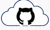 GitHubのイメージ：オクトキャットがクラウドに浮かぶイラスト